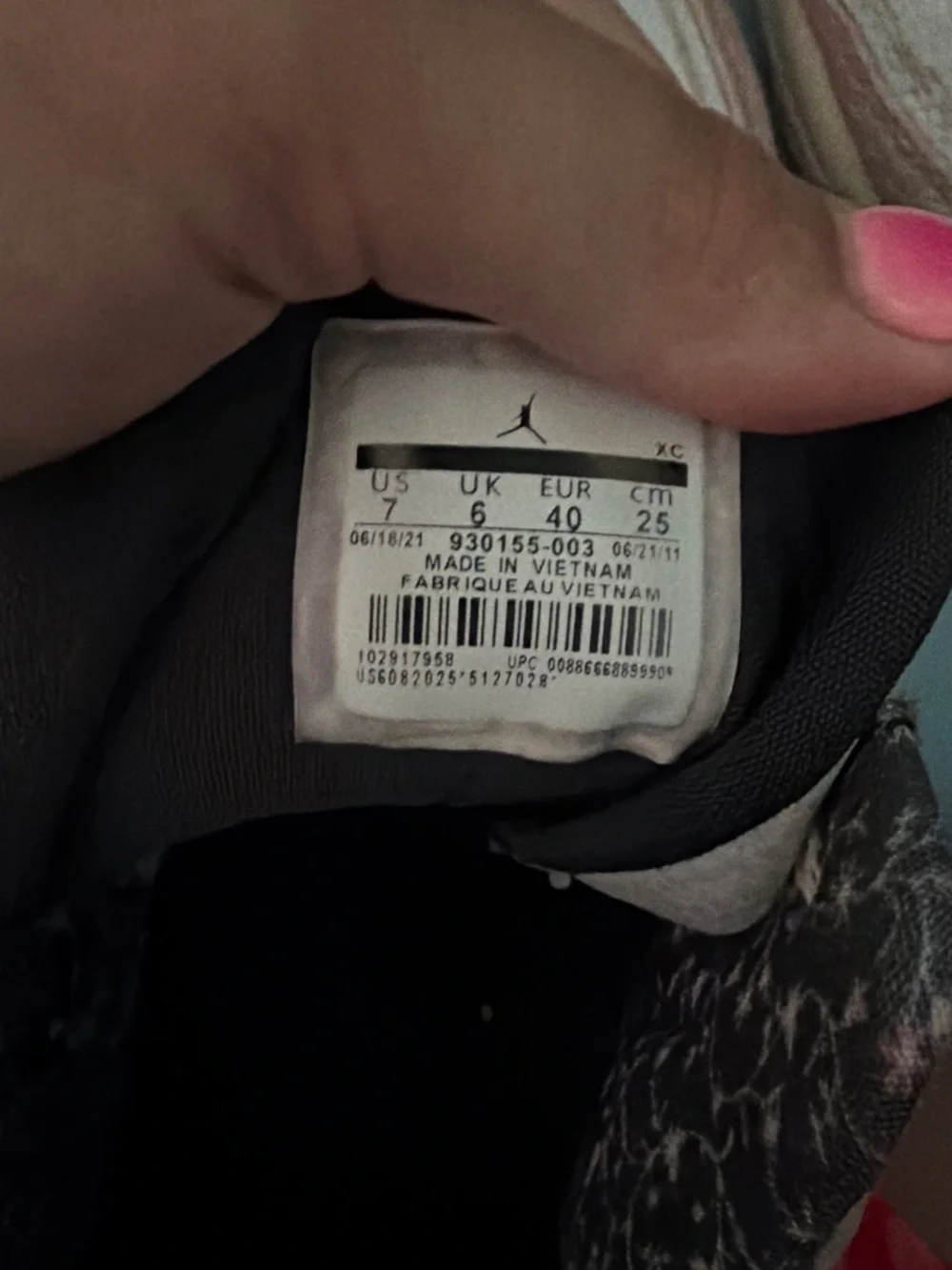 Nike Air Jordan Sneakers in Black, Pink & Cream - Picture 4 of 4